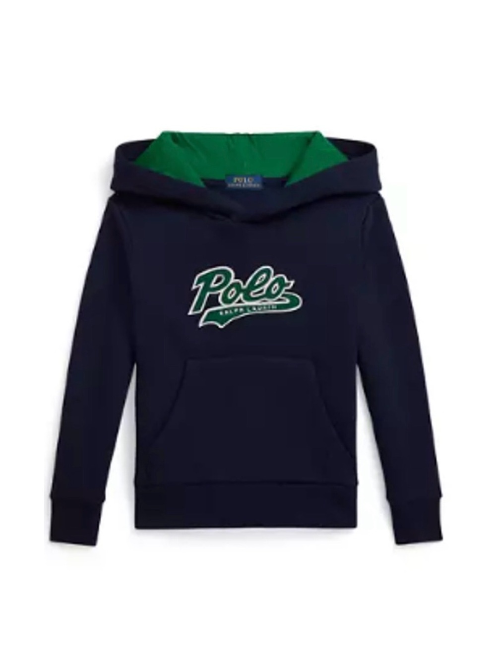 Polo by Ralph Lauren Navy Hoodie with Green Lined Hood & Logo